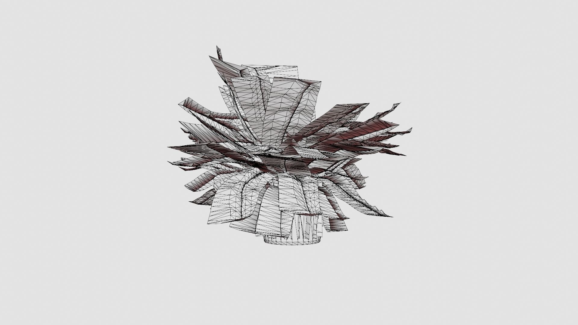 Nephrolepis ex Green Lady Low-poly 3D model_8