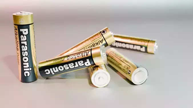 Parasonic AA Alkaline Battery Free low-poly 3D model