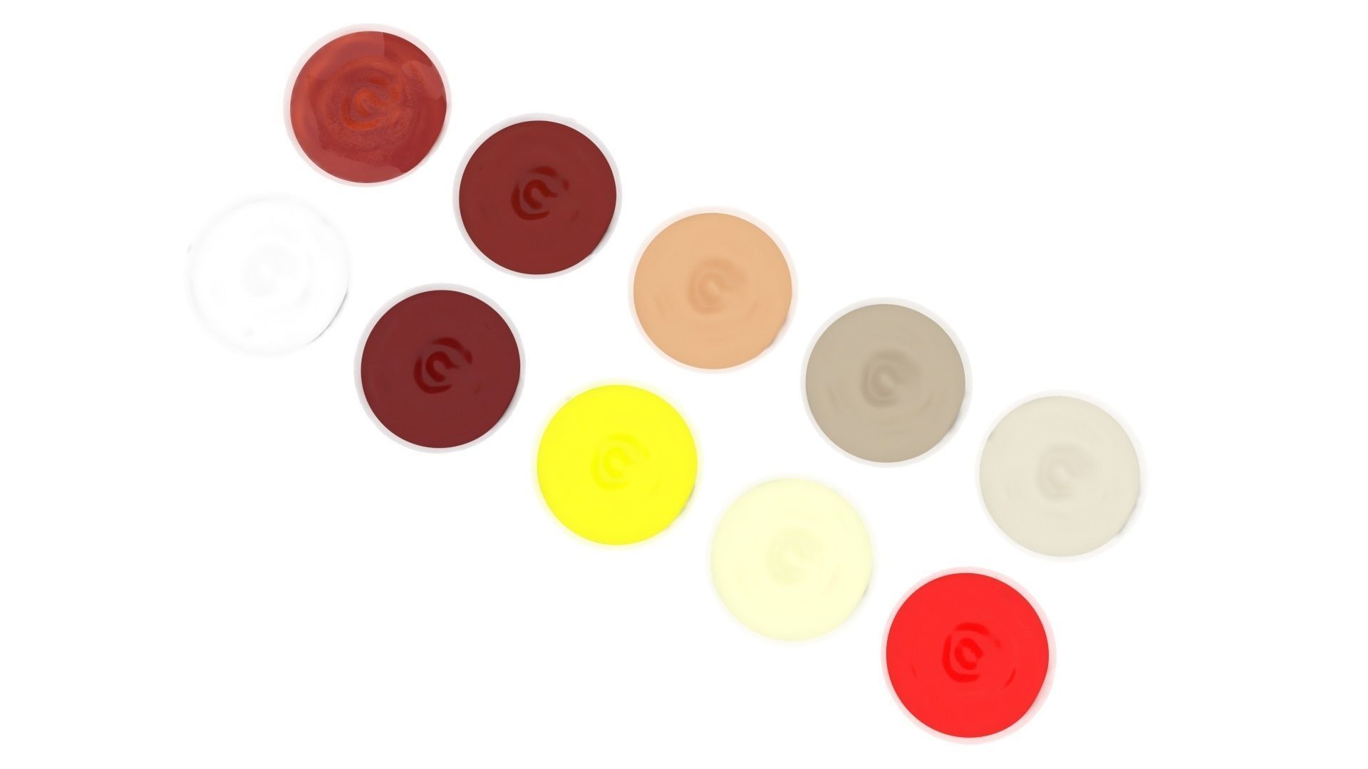 Bowl of Sauces Collection 3D model_3