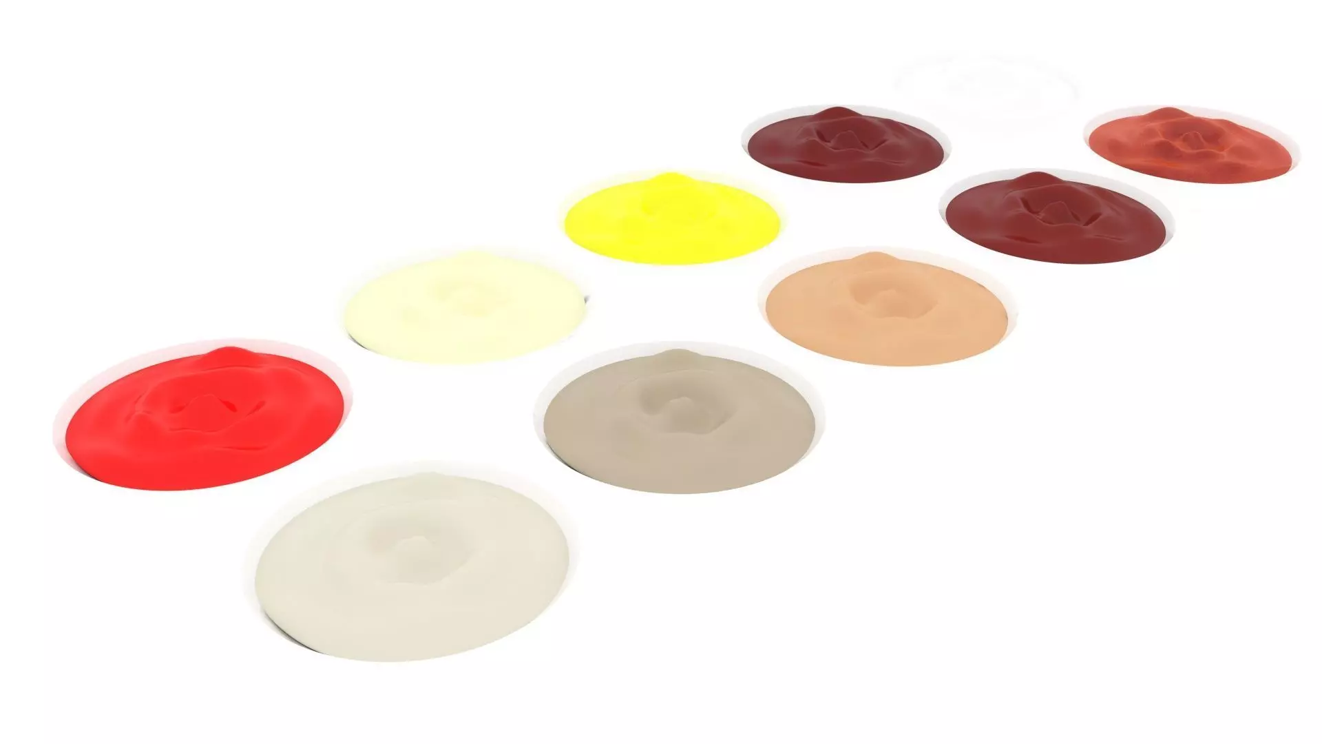 Bowl of Sauces Collection 3D model_0