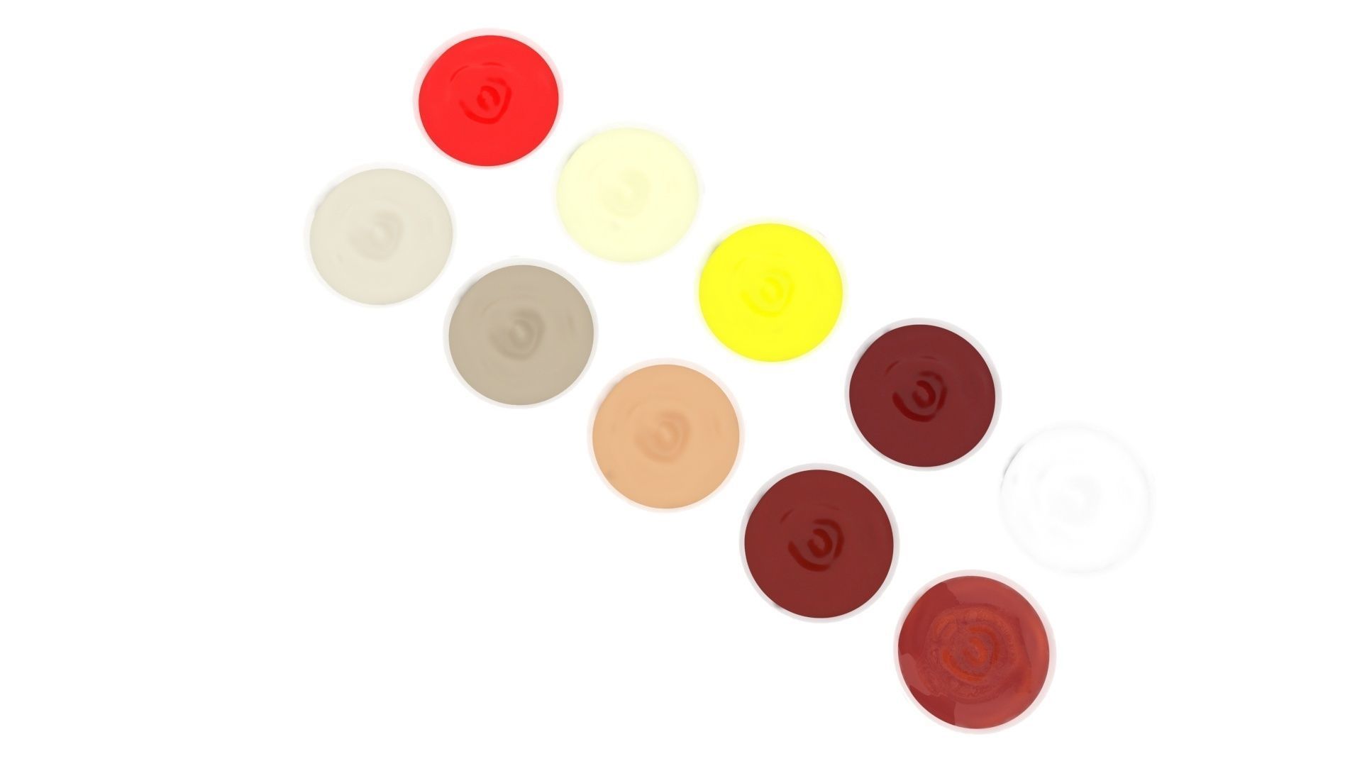 Bowl of Sauces Collection 3D model_1