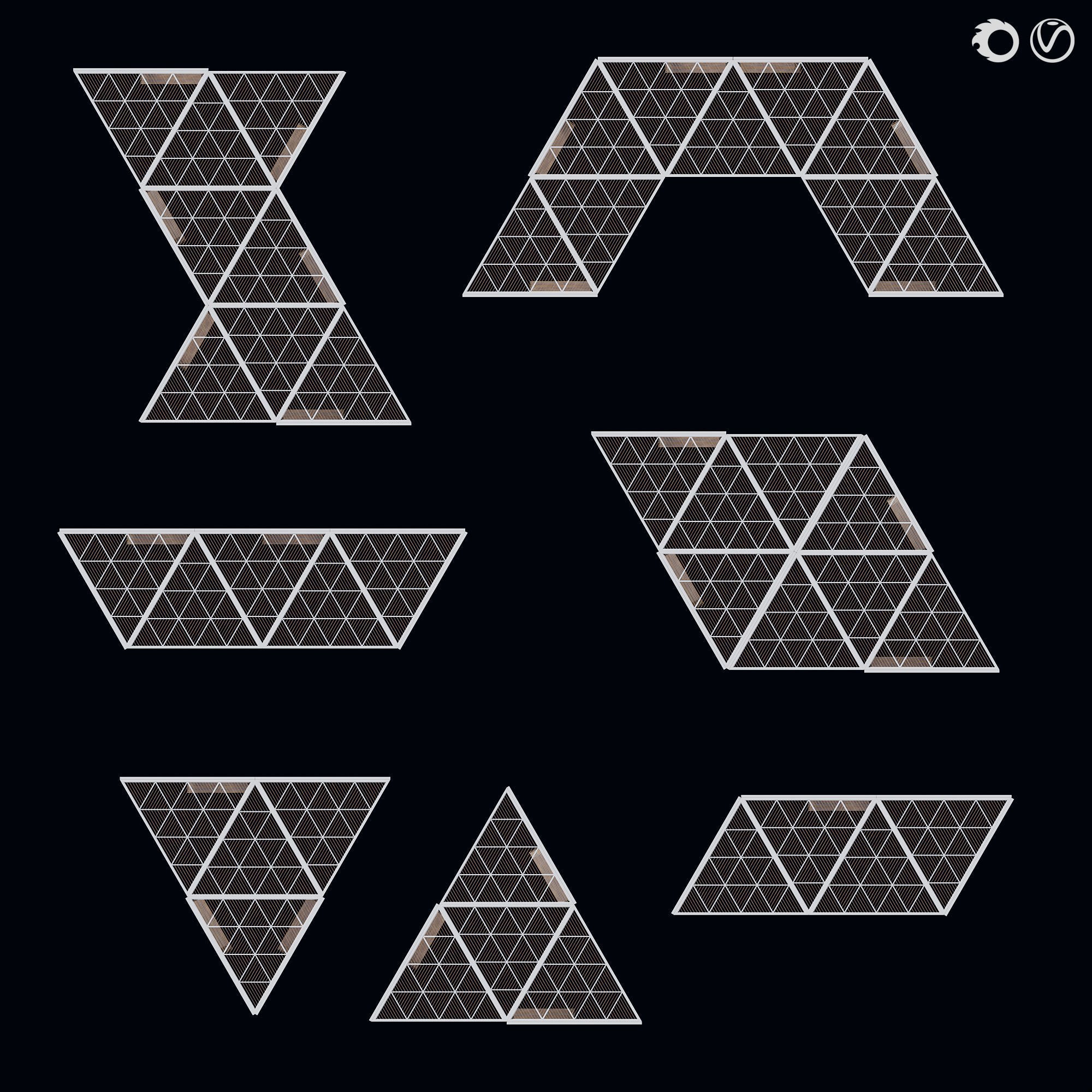 Pergola 6 Modul 3D model_1