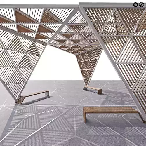 Pergola 6 Modul 3D model