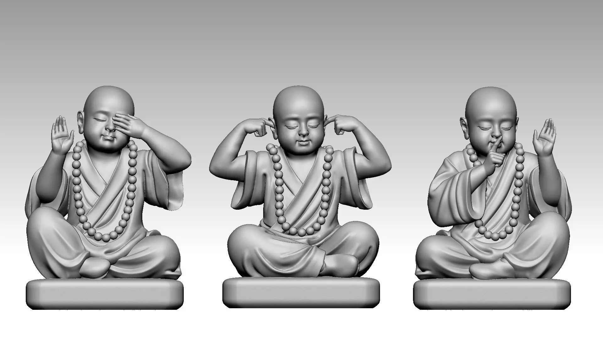 3 wise - dont watch - dont listen - dont talk 3D print model