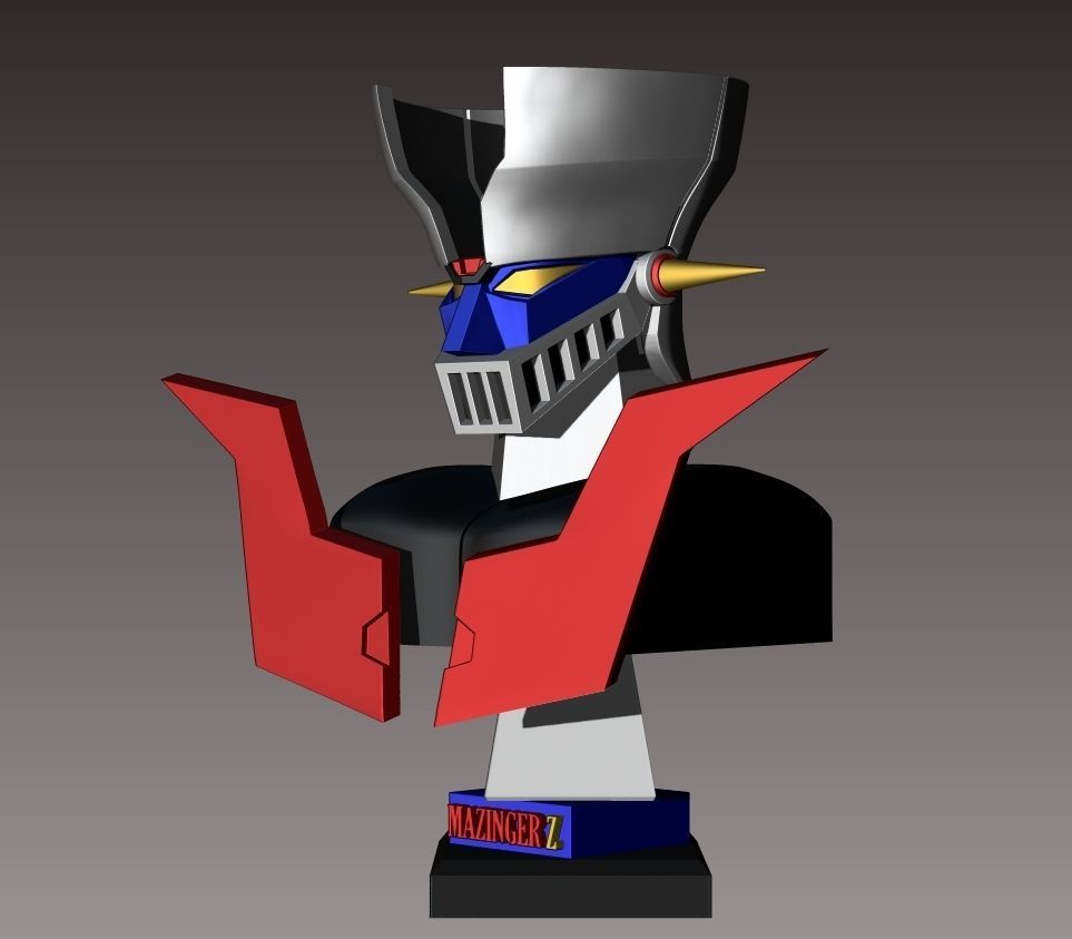 Mazinger  bust 3D print model_1
