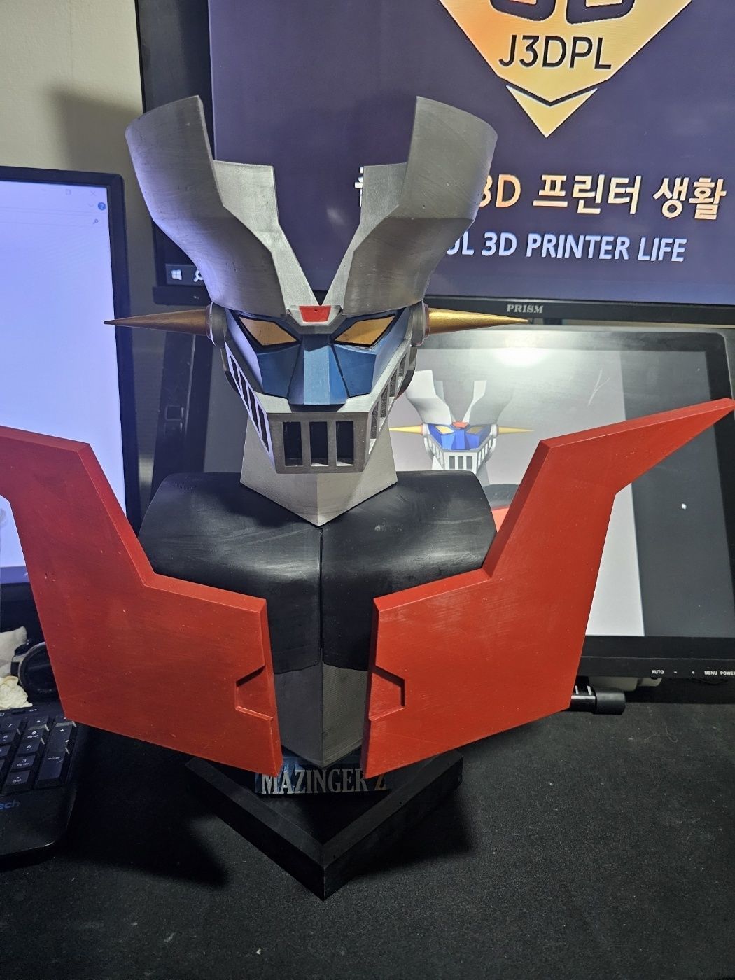Mazinger  bust 3D print model_7