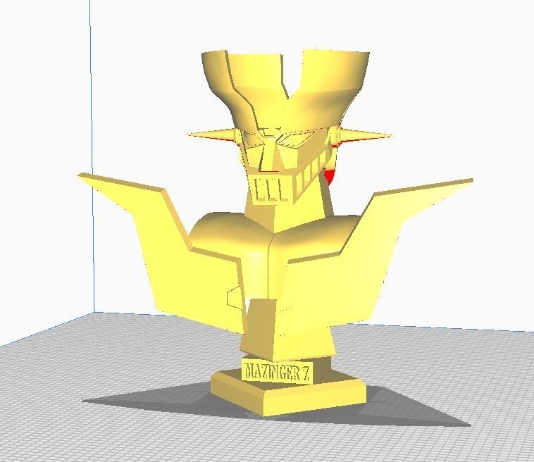 Mazinger  bust 3D print model_6