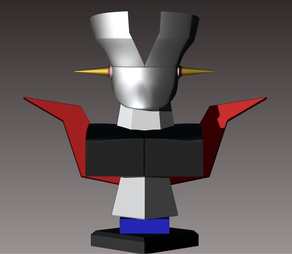 Mazinger  bust 3D print model_2