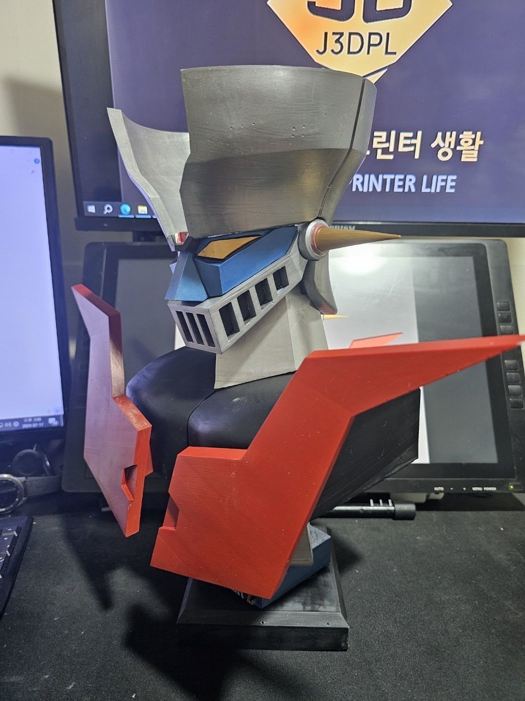 Mazinger  bust 3D print model_9