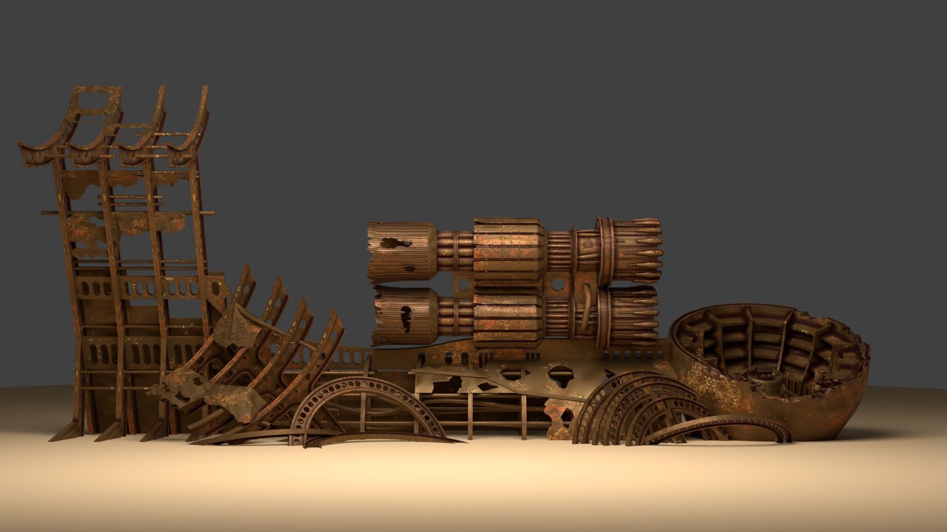 JB-75 Starclipper Wreck 1-18 scale Kenner Hasbro 3D print model_12