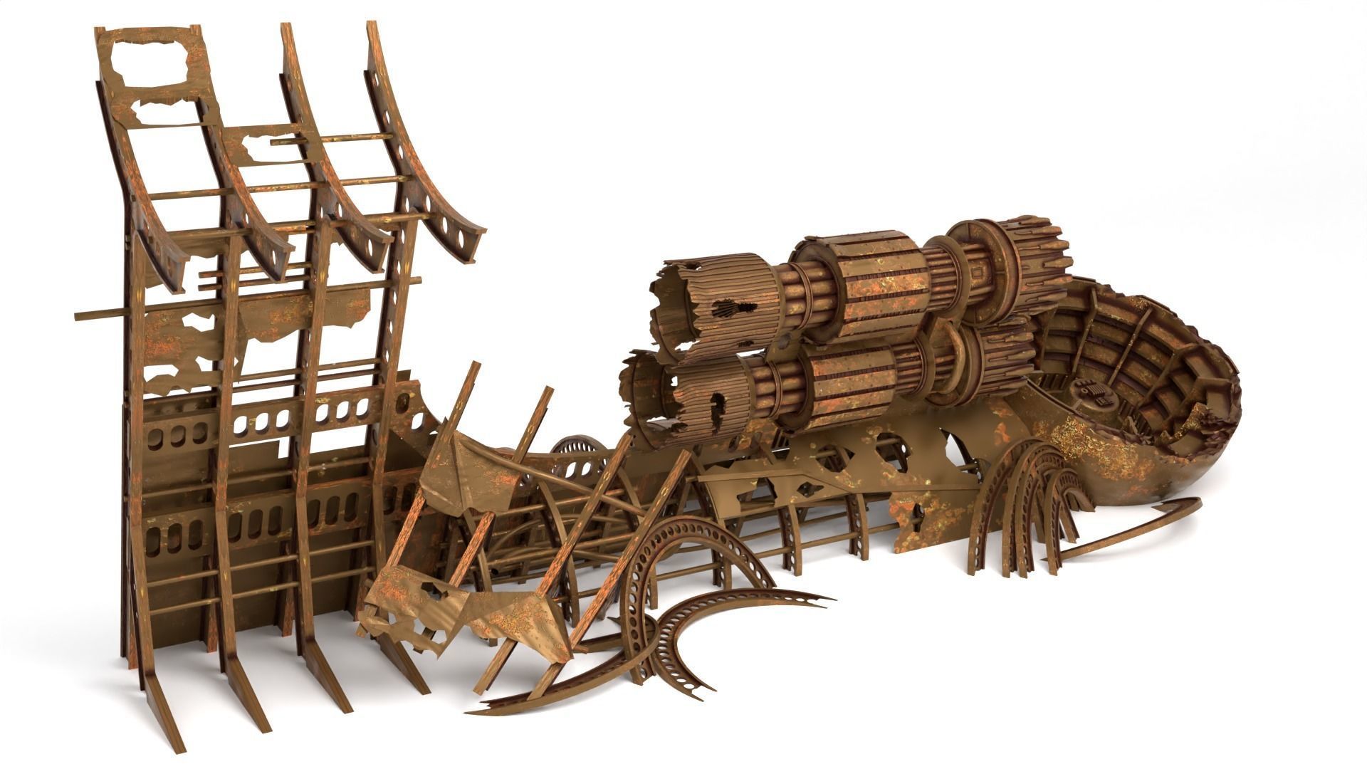 JB-75 Starclipper Wreck 1-18 scale Kenner Hasbro 3D print model_7