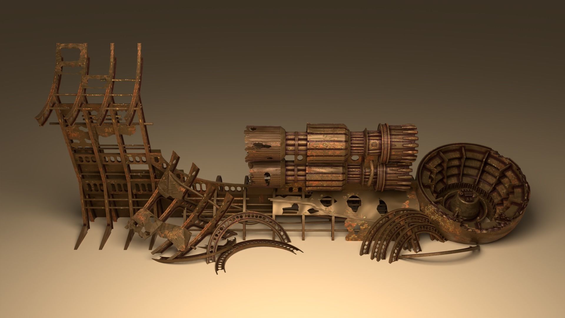 JB-75 Starclipper Wreck 1-18 scale Kenner Hasbro 3D print model_10