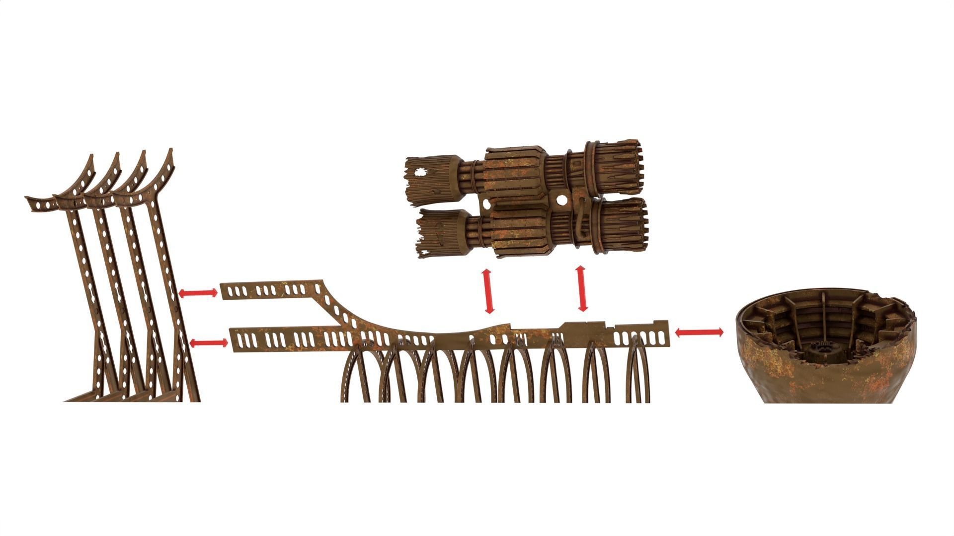 JB-75 Starclipper Wreck 1-18 scale Kenner Hasbro 3D print model_28