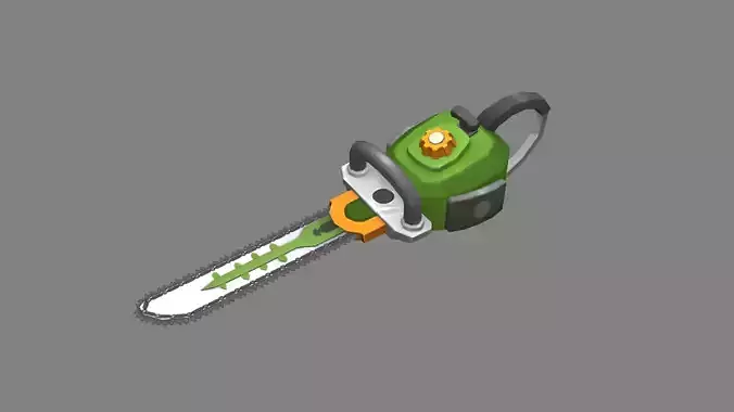 Cartoon chainsaw - cutting tool