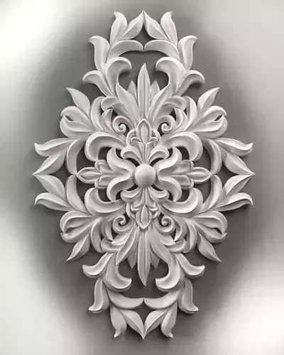 Wall decor flowers with leaves for milling CNC machines