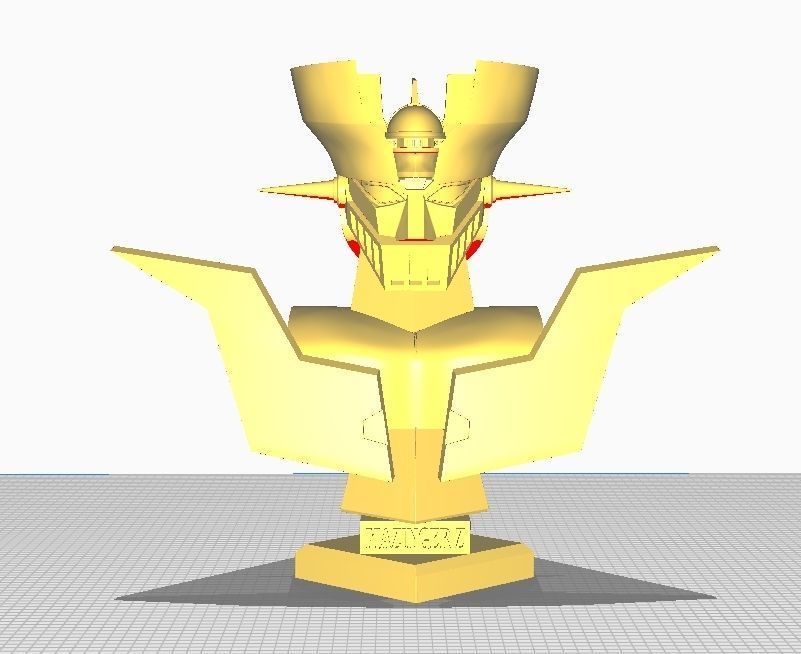 mazinger z bust 3D print model_24