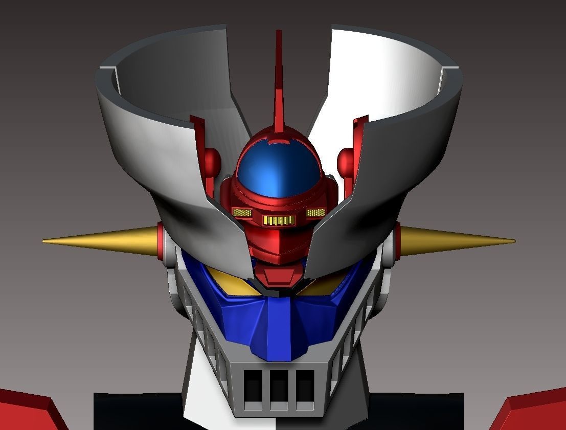 mazinger z bust 3D print model_18