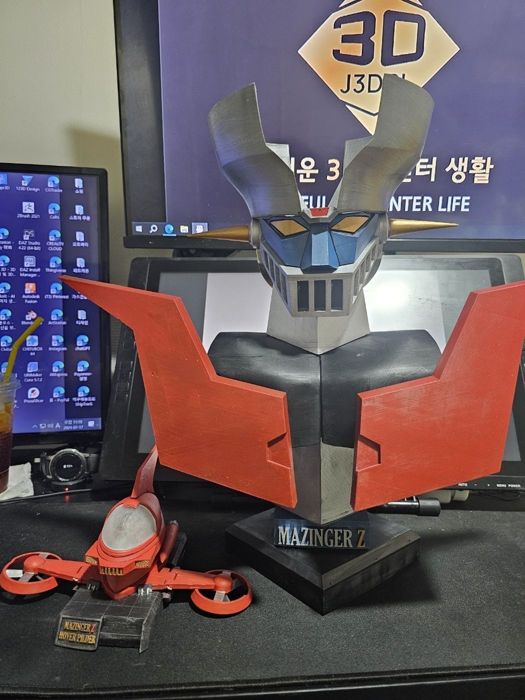 mazinger z bust 3D print model_32