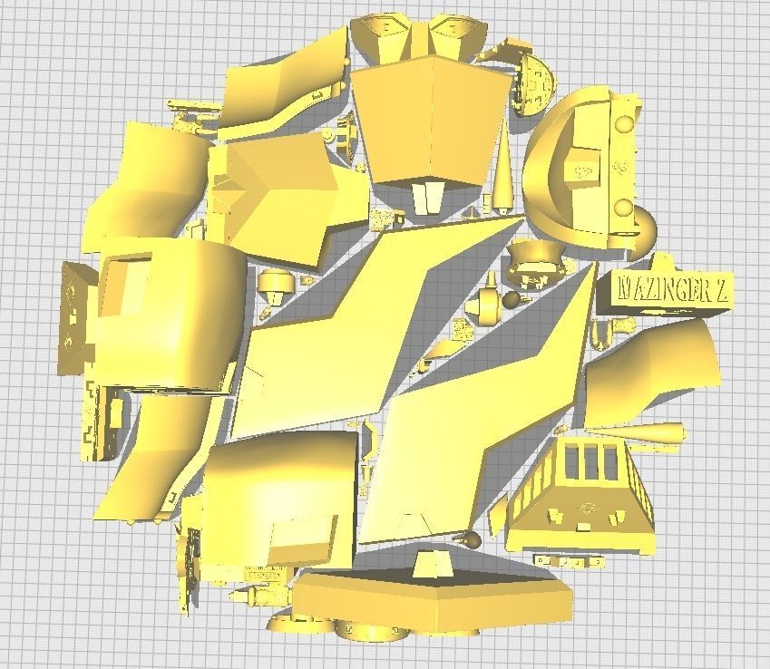 mazinger z bust 3D print model_23