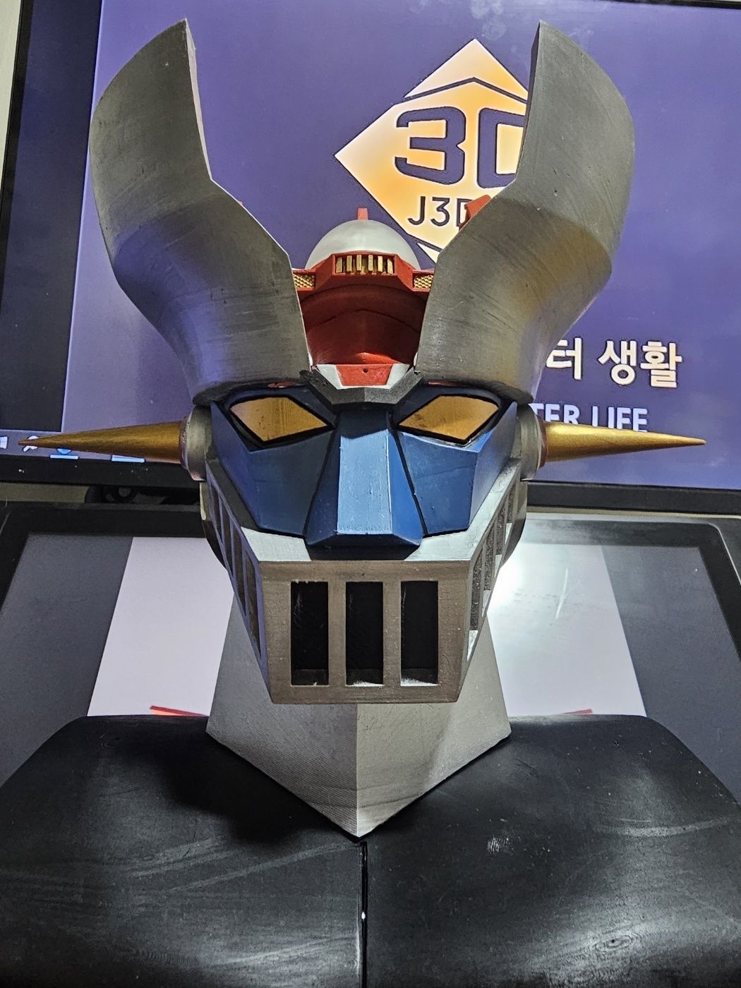 mazinger z bust 3D print model_29