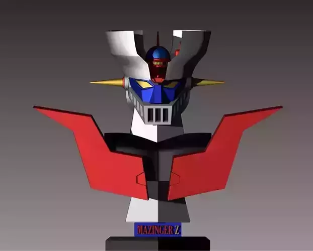 mazinger z bust 3D print model