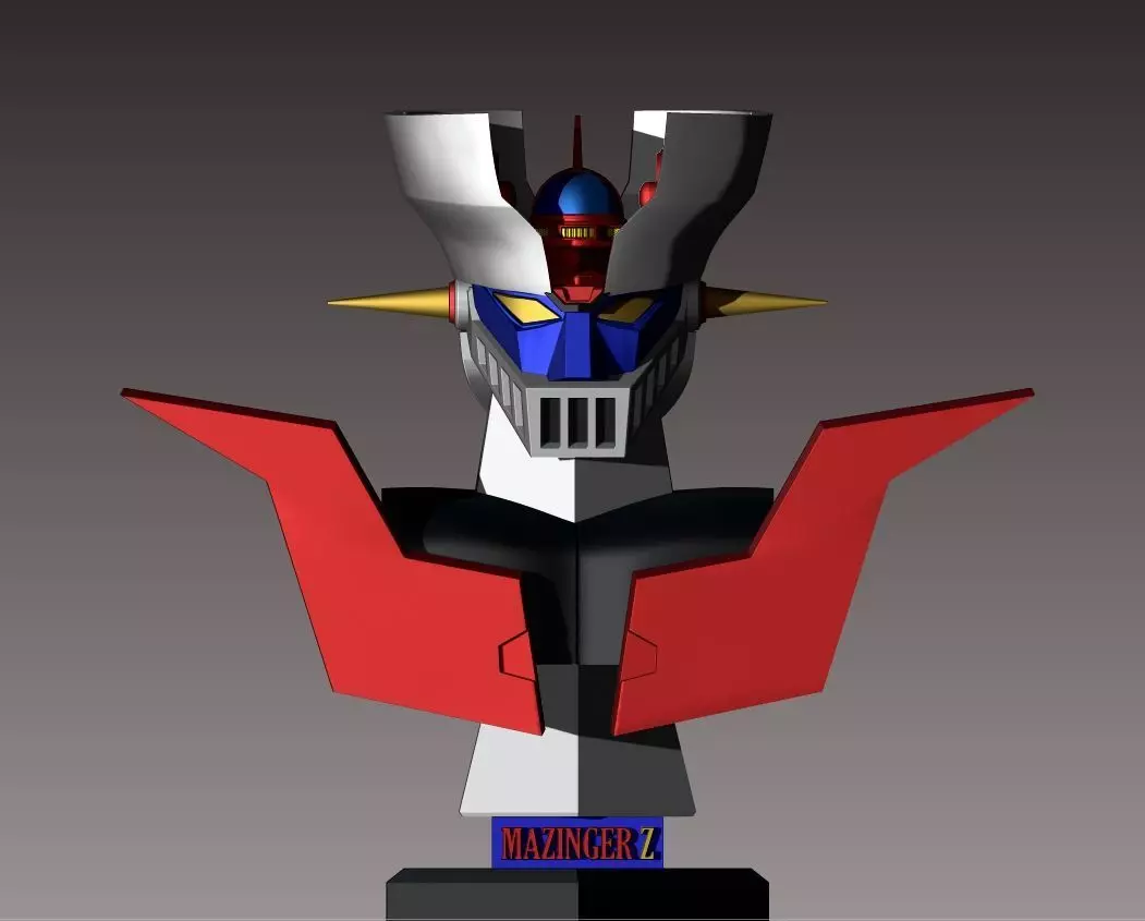 mazinger z bust 3D print model_0