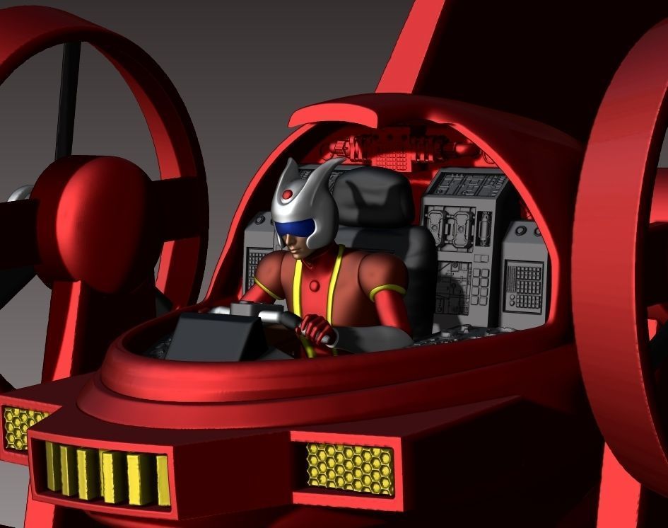 mazinger z bust 3D print model_7