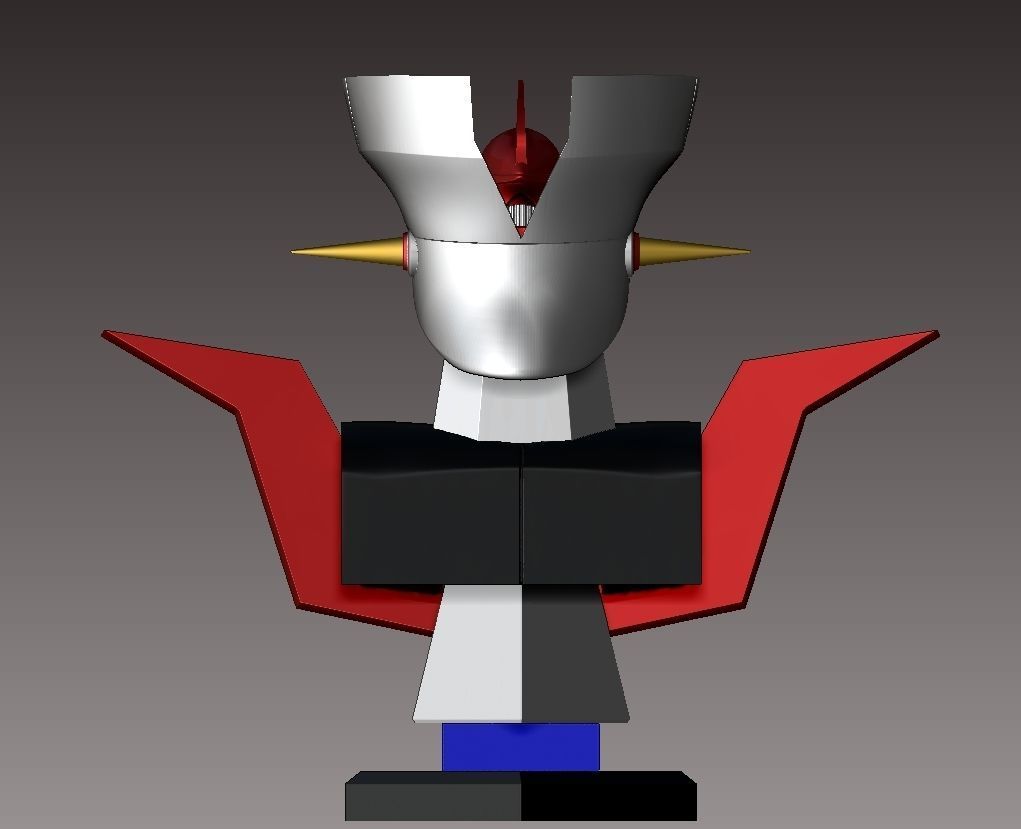 mazinger z bust 3D print model_17