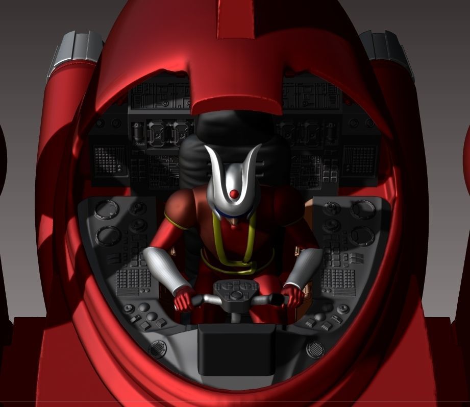 mazinger z bust 3D print model_8