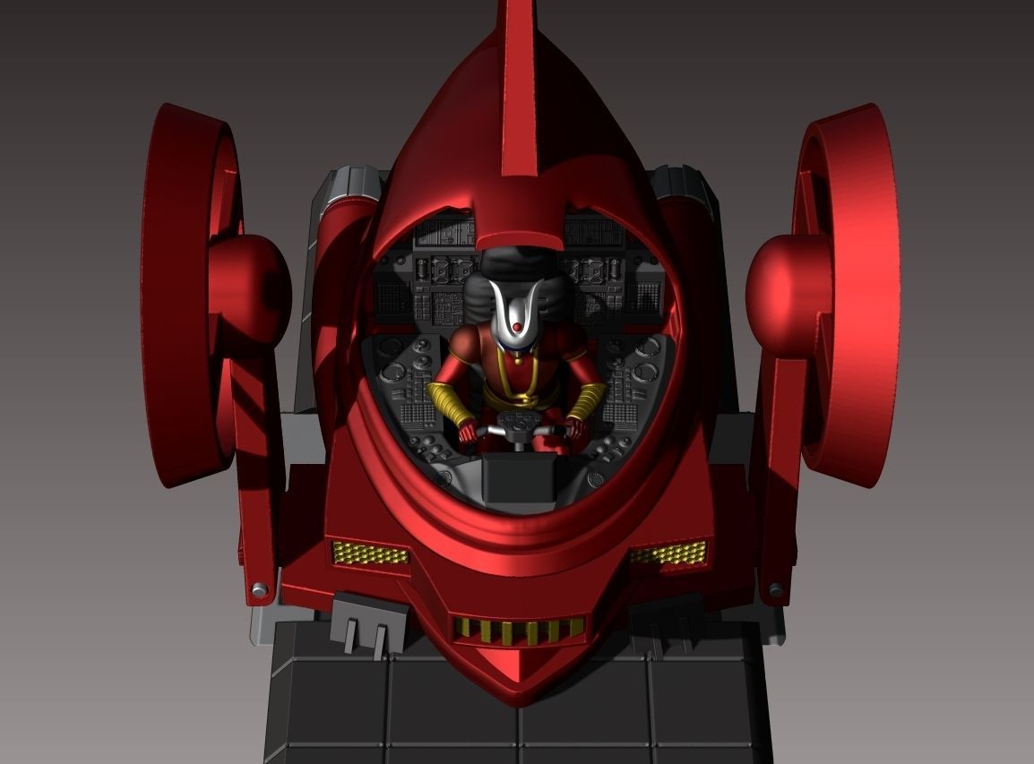 mazinger z bust 3D print model_14