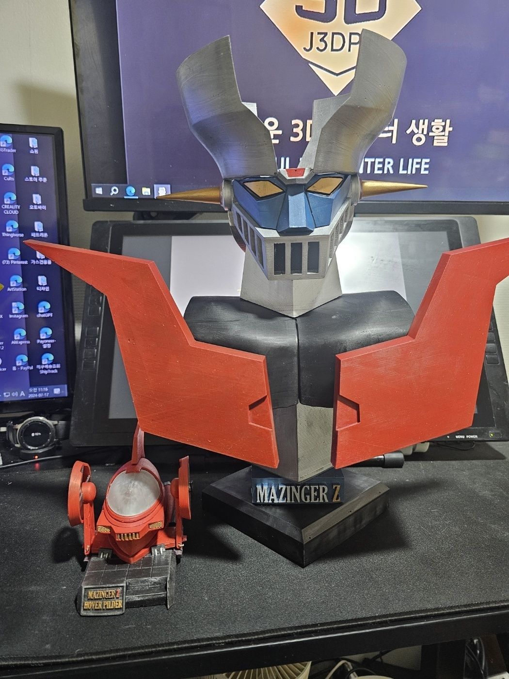 mazinger z bust 3D print model_33