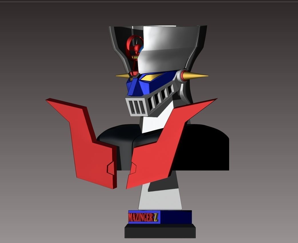 mazinger z bust 3D print model_16