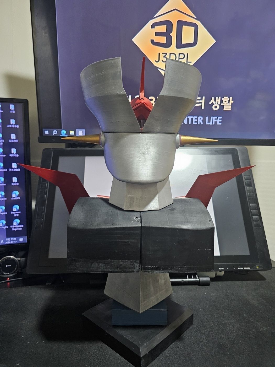 mazinger z bust 3D print model_27