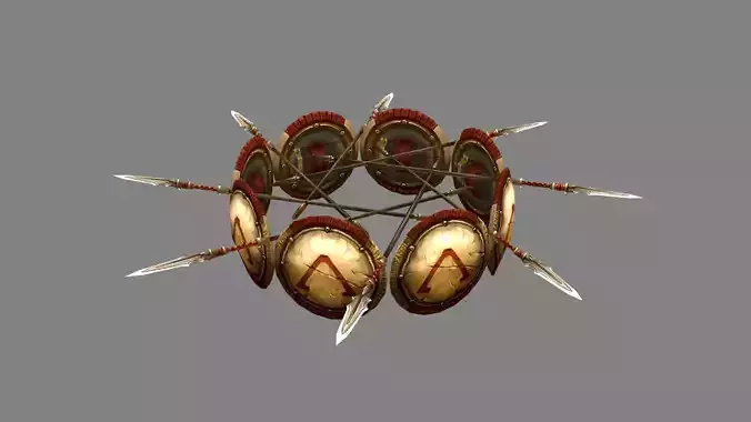 Defensive formation composed of shields 