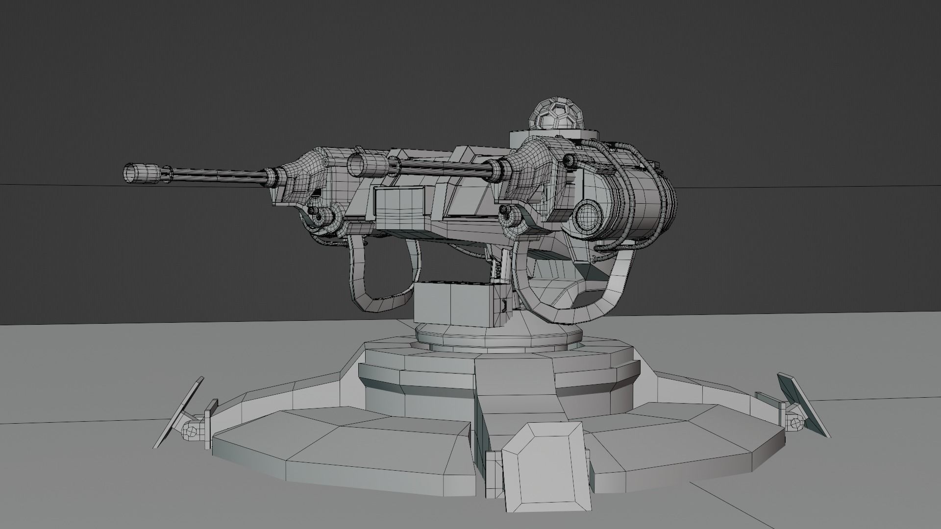 Zombie Sci-Fi Turret 3D model Low-poly 3D model_7