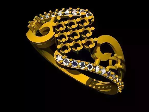 ladies stone ring 3dm file 