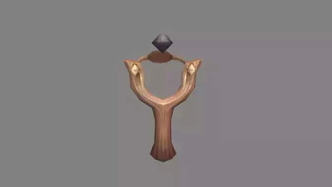 Cartoon wooden slingshot