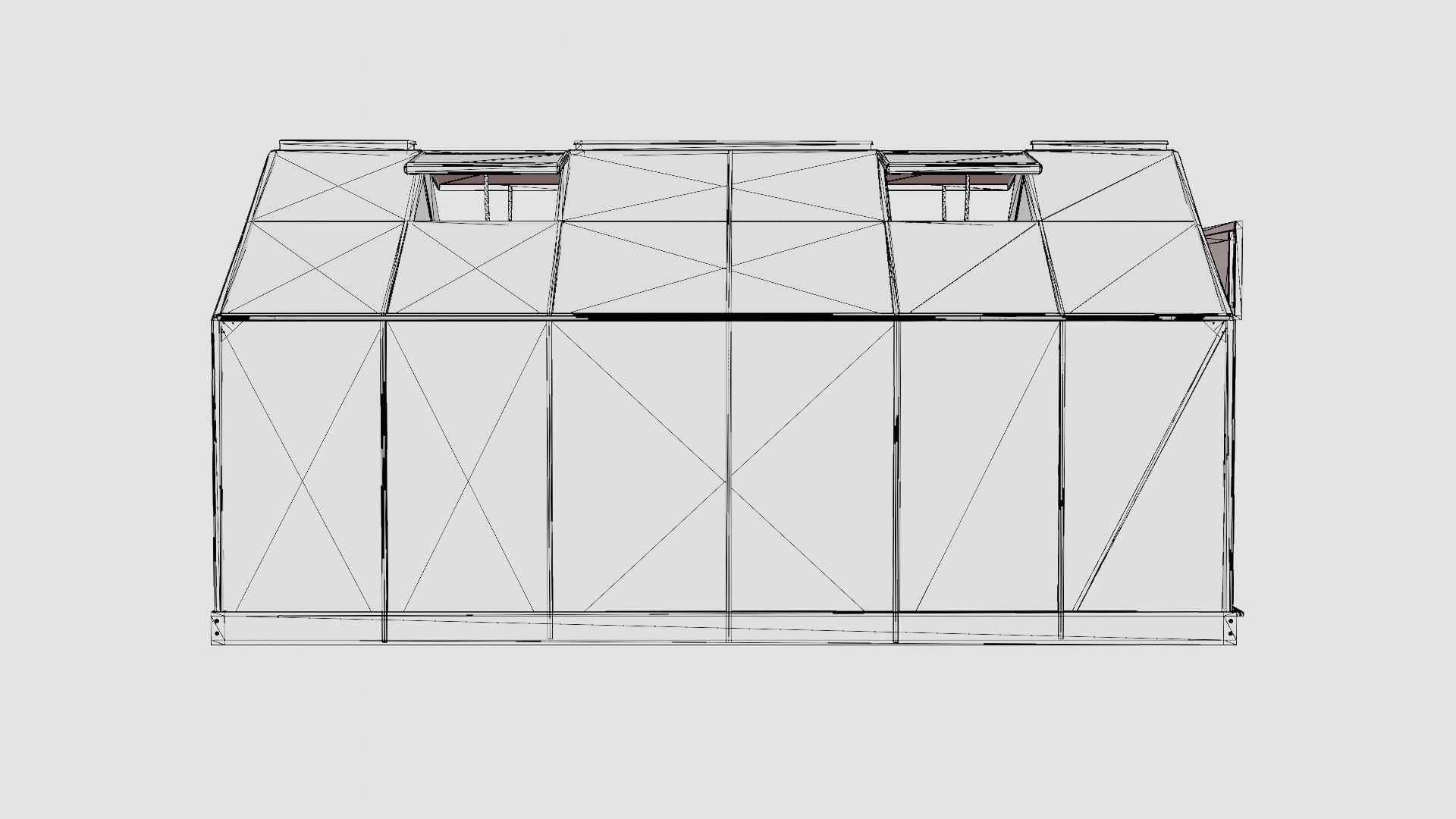 Greenhouse Venus 7500 Poly Green Low-poly 3D model_8