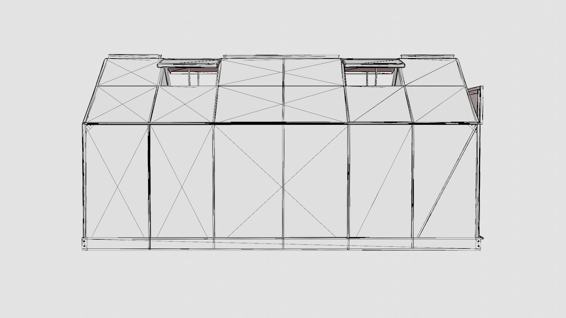 Greenhouse Venus 7500 Poly Black Low-poly 3D model_8