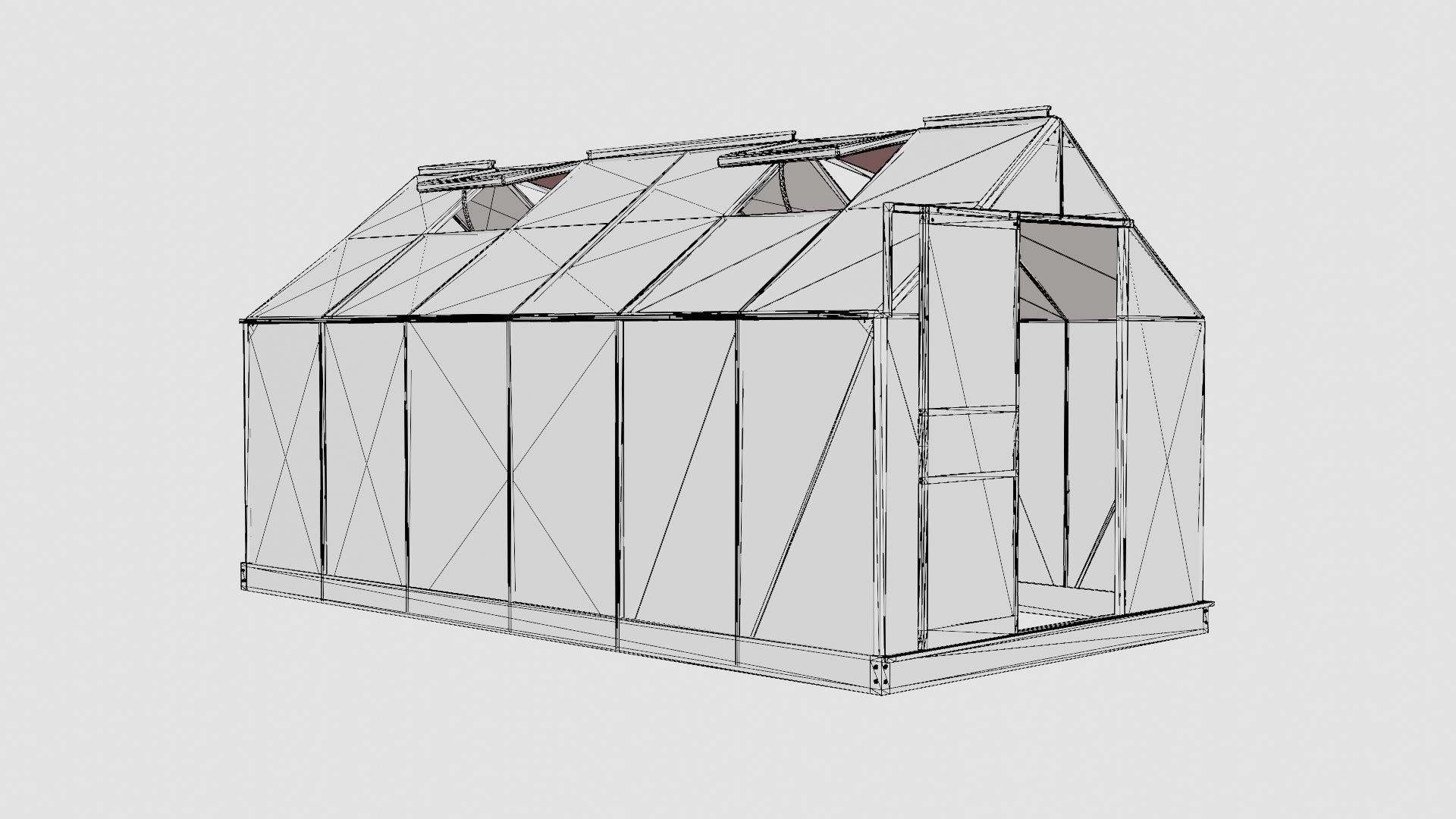 Greenhouse Venus 7500 Poly Black Low-poly 3D model_7