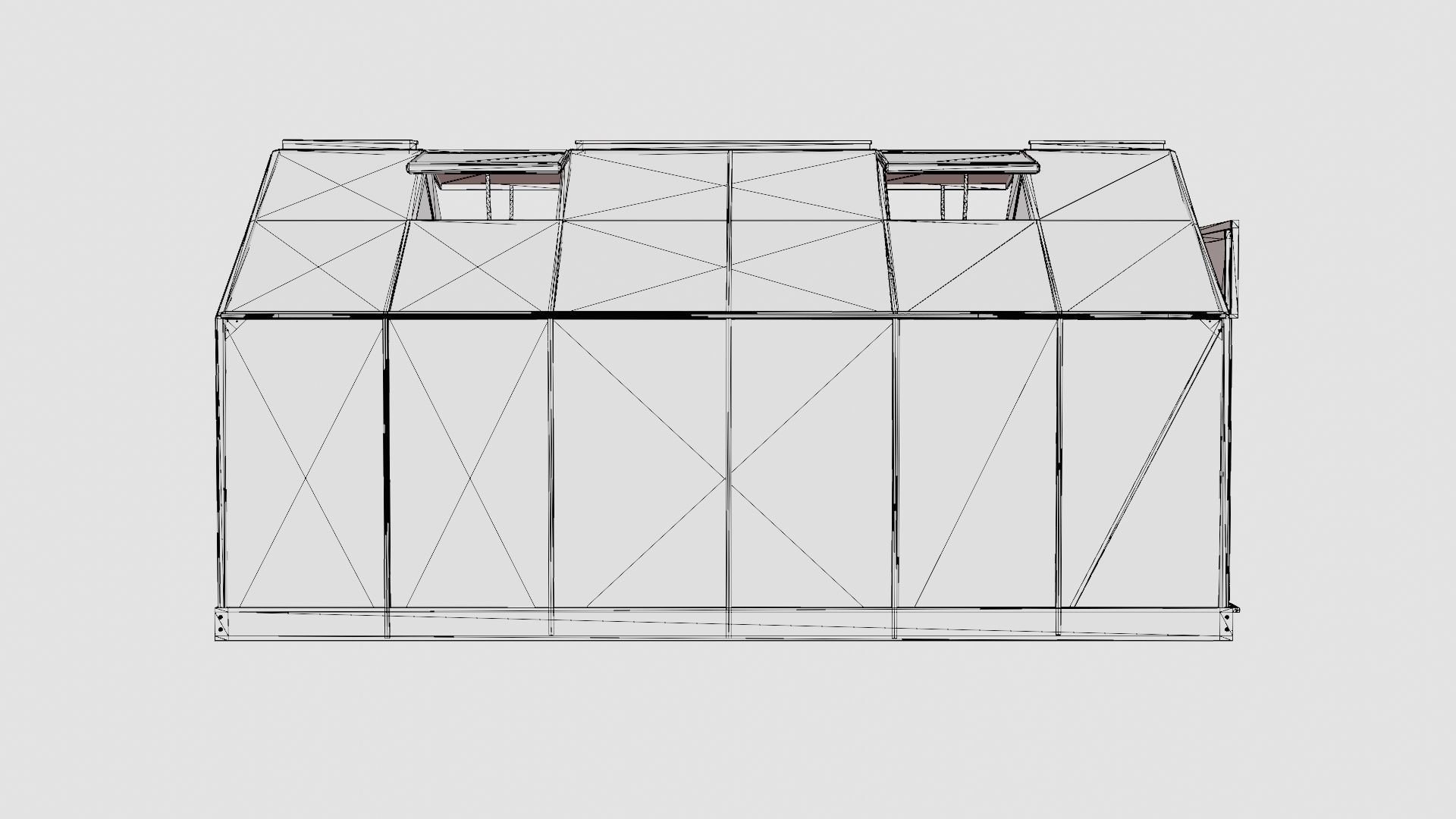 Greenhouse Venus 7500 Poly Grey Low-poly 3D model_8