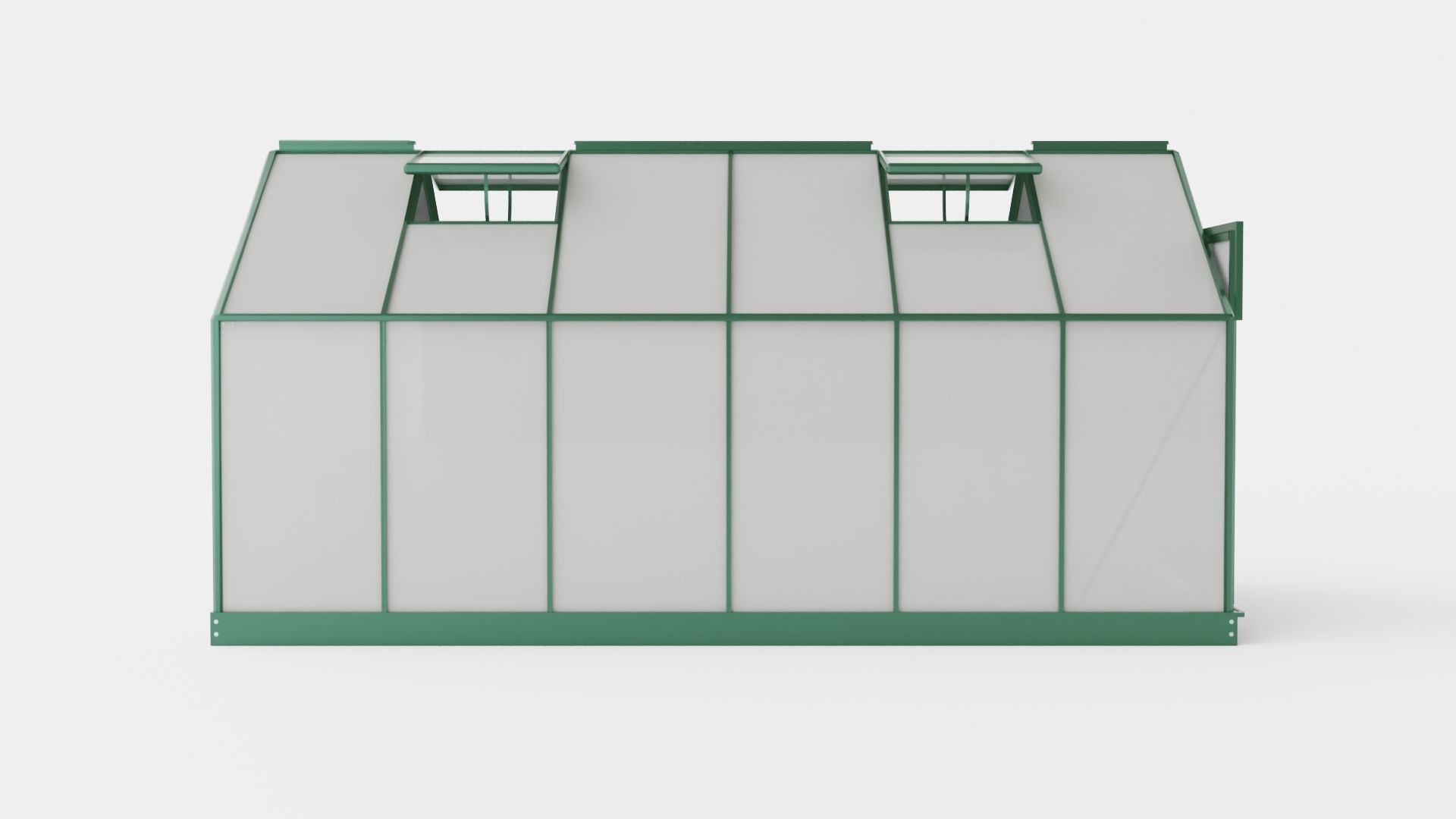 Greenhouse Venus 7500 Glass Green Low-poly 3D model_2