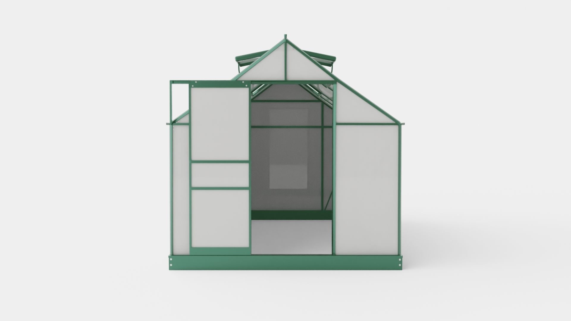Greenhouse Venus 7500 Glass Green Low-poly 3D model_1