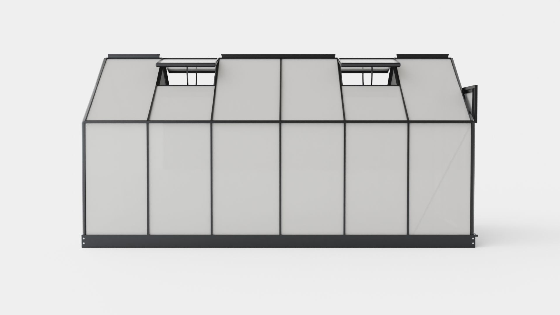 Greenhouse Venus 7500 Glass Black Low-poly 3D model_2