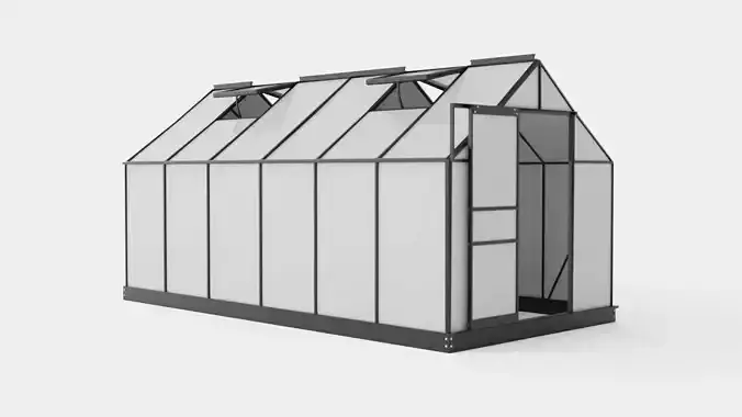 Greenhouse Venus 7500 Glass Black Low-poly 3D model