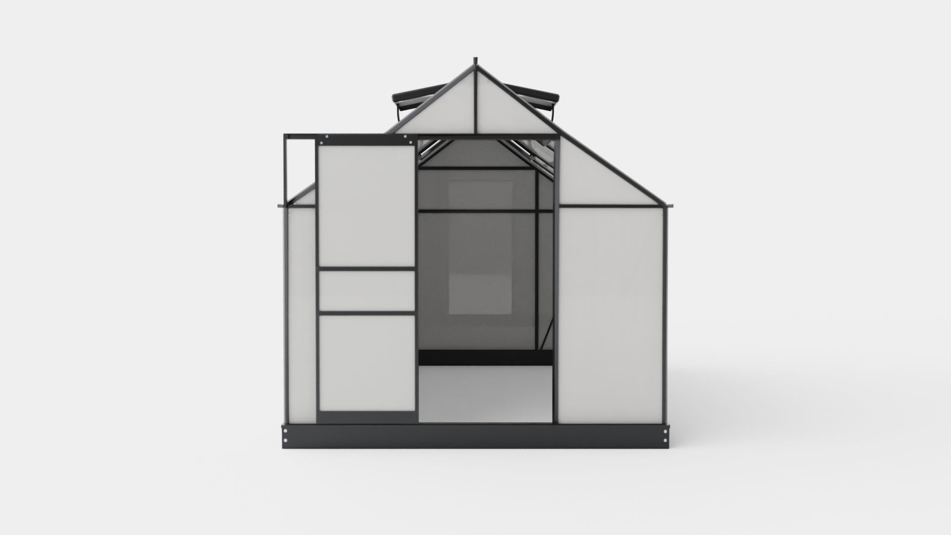 Greenhouse Venus 7500 Glass Black Low-poly 3D model_1