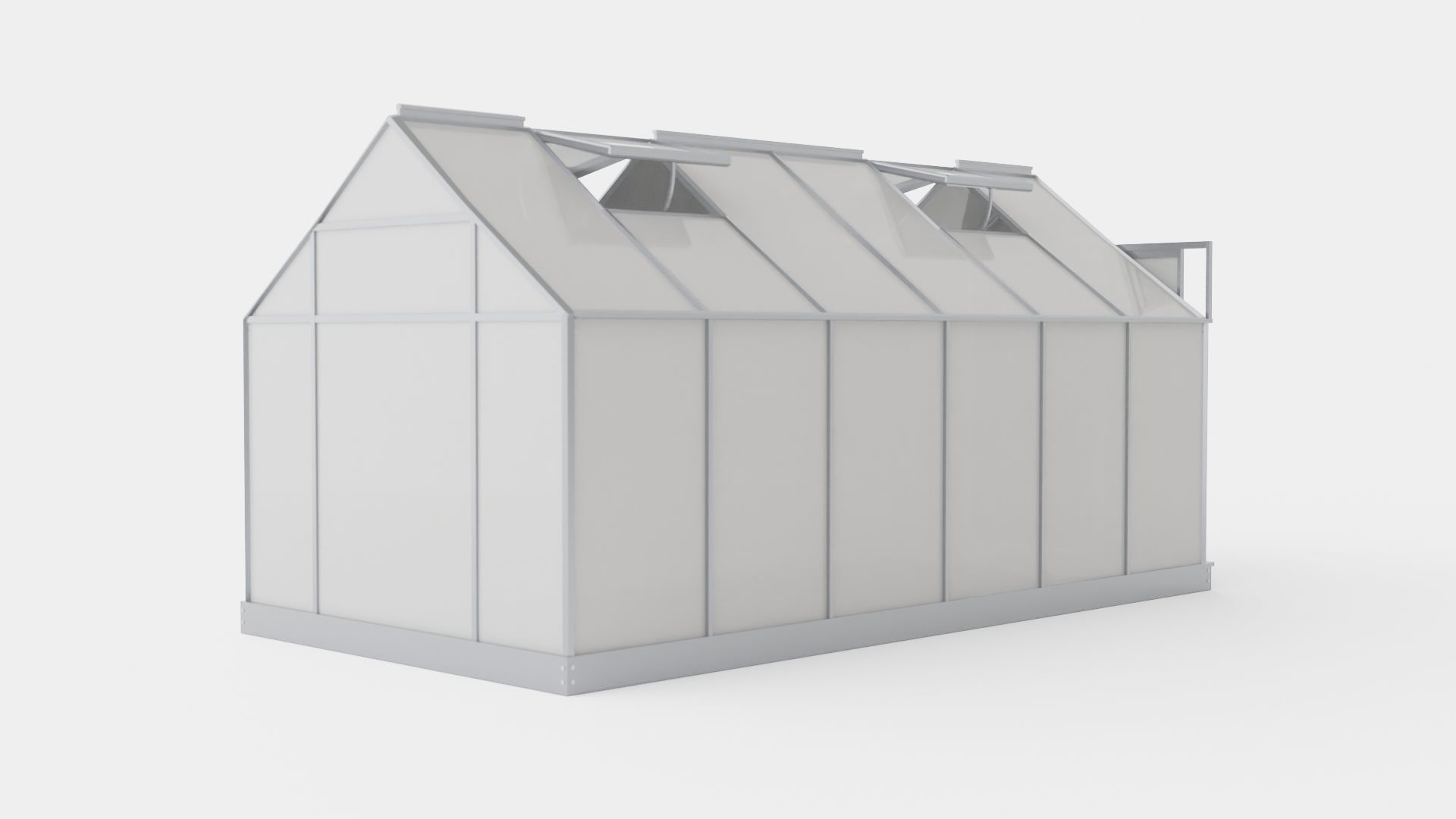 Greenhouse Venus 7500 Glass Grey Low-poly 3D model_3