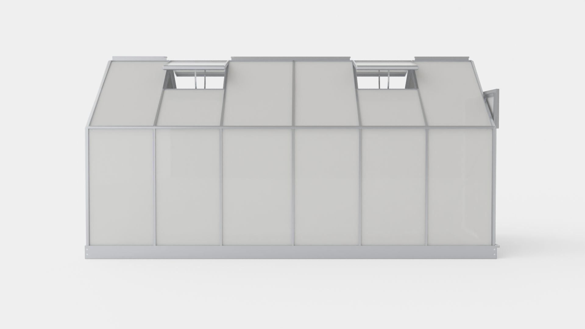 Greenhouse Venus 7500 Glass Grey Low-poly 3D model_2