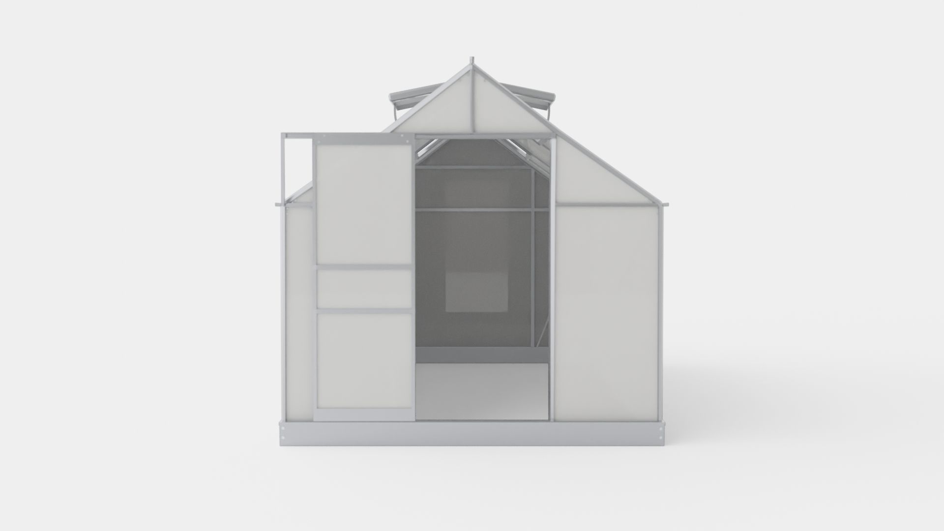 Greenhouse Venus 7500 Glass Grey Low-poly 3D model_1