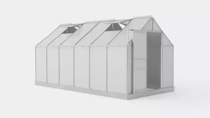 Greenhouse Venus 7500 Glass Grey Low-poly 3D model